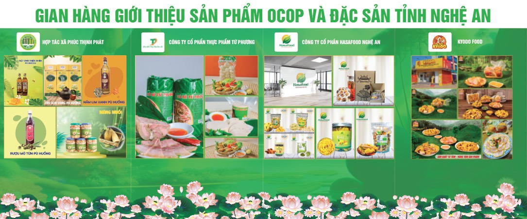 Chúc mừng các đơn vị đại diện sản phẩm OCOP, đặc sản Nghệ An tham dự Hội chợ hàng tiêu dùng tại thành phố Đà Nẵng xinh đẹp